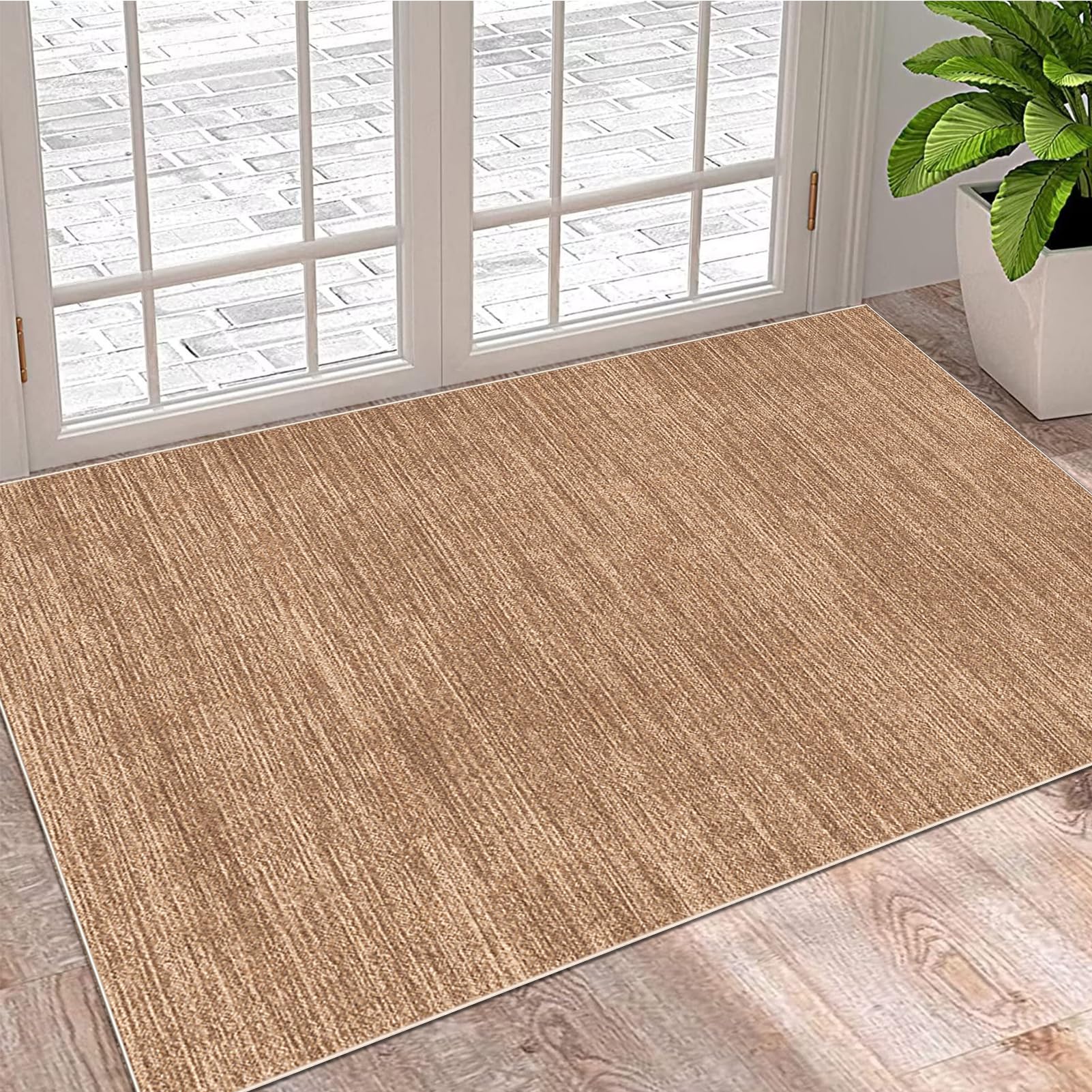 Tappeto Cucina Antiscivolo Lavabile 50 x 160 cm Lungo Passatoia Corridoio Assorbente, Tappeto Multiuso per Scendiletto per Cucina, Salotto, Camera da Letto Marrone