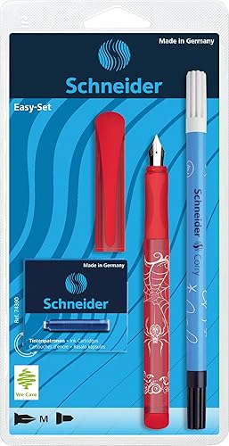 Miniatura 4 de SCHNEIDER Juego de instrumentos de escritura fácil de instalar, 1 x pluma estilográfica fácil, 6 TP azul, 1 x corry, surtido 74390