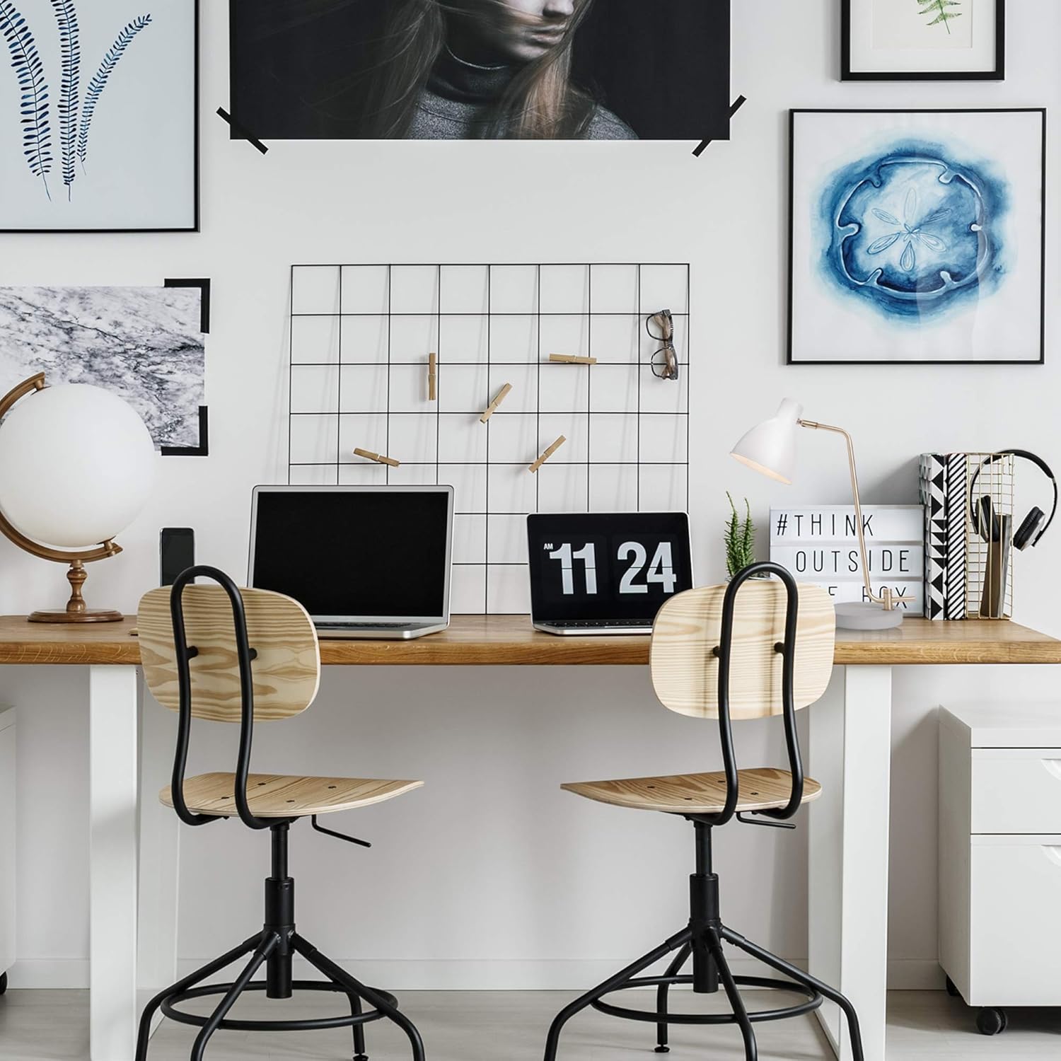 Frее Shірріng оƒƒеr Newhouse Lighting NHDK-AM-WH Amelia Contemporary Table Lamp with LED Bulb Included, White