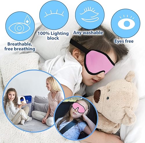 Miniatura 7 de Antifaz para dormir para niños con luz de bloqueo  Máscara de ojos contorneada 3D de espuma viscoelástica  Cubierta de ojos y máscara de sueño de