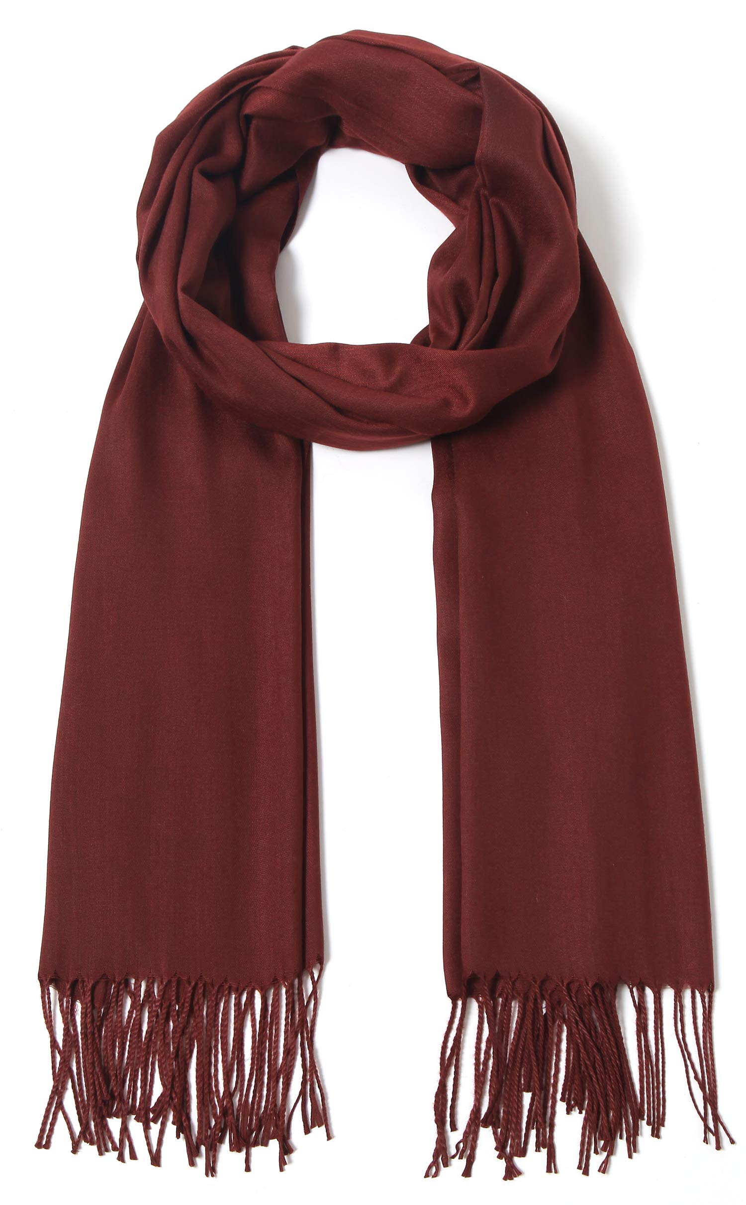 Cindy & Wendy Pashmina Shawls and Wraps Large Scarfs for Women Wedding Party Bridal Long Fashion Solid Shawl Wrap Fringes