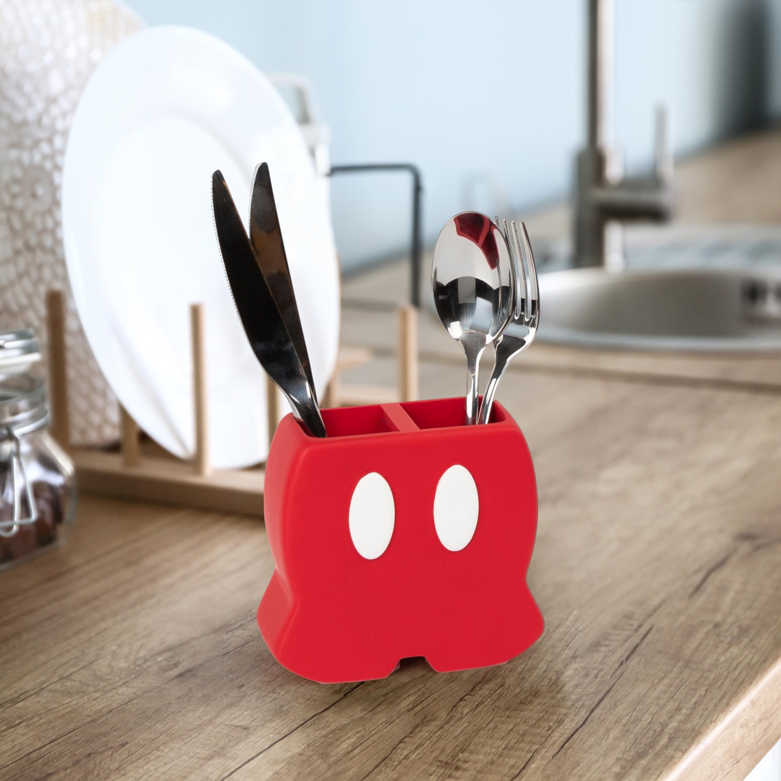 Jay Franco Disney Mickey Mouse Zahnbürstenhalter – roter Stifthalter aus Kunstharz – Badezimmer-Aufbewahrung