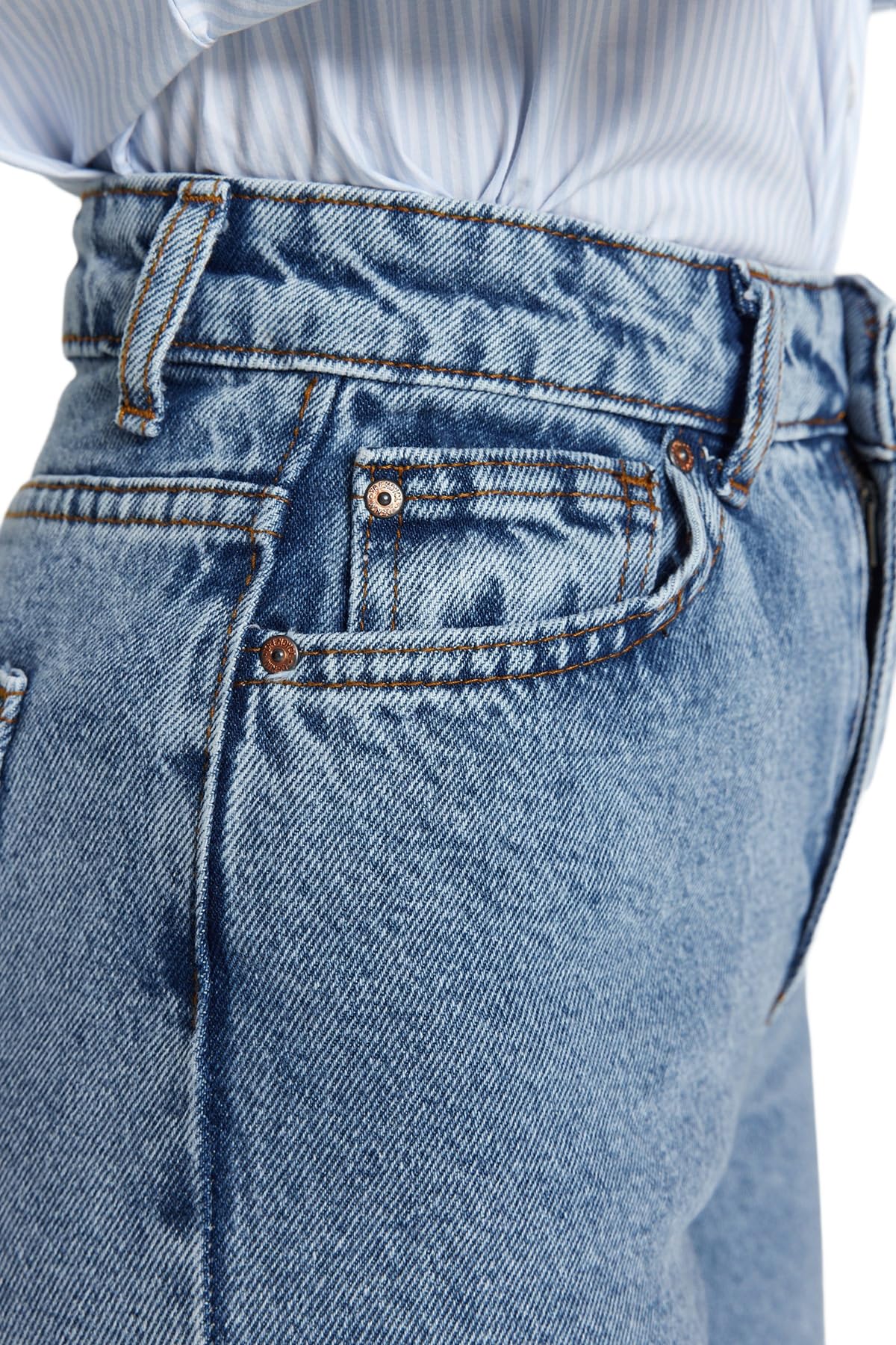 TRENDYOL Damen Jeans Trendyol Damen Gerade Mama Hohe Taille Jeans