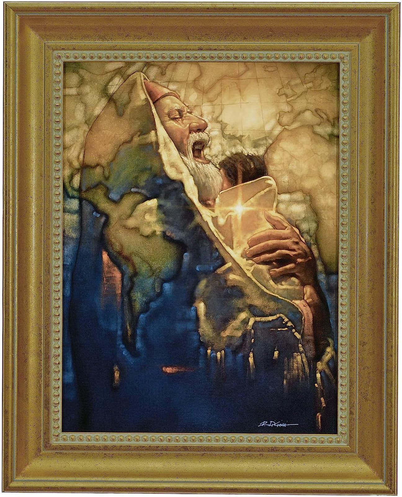 Ron DiCianni Simeon's Moment Framed Canvas Christian Art Prayer Inspirational Simeons