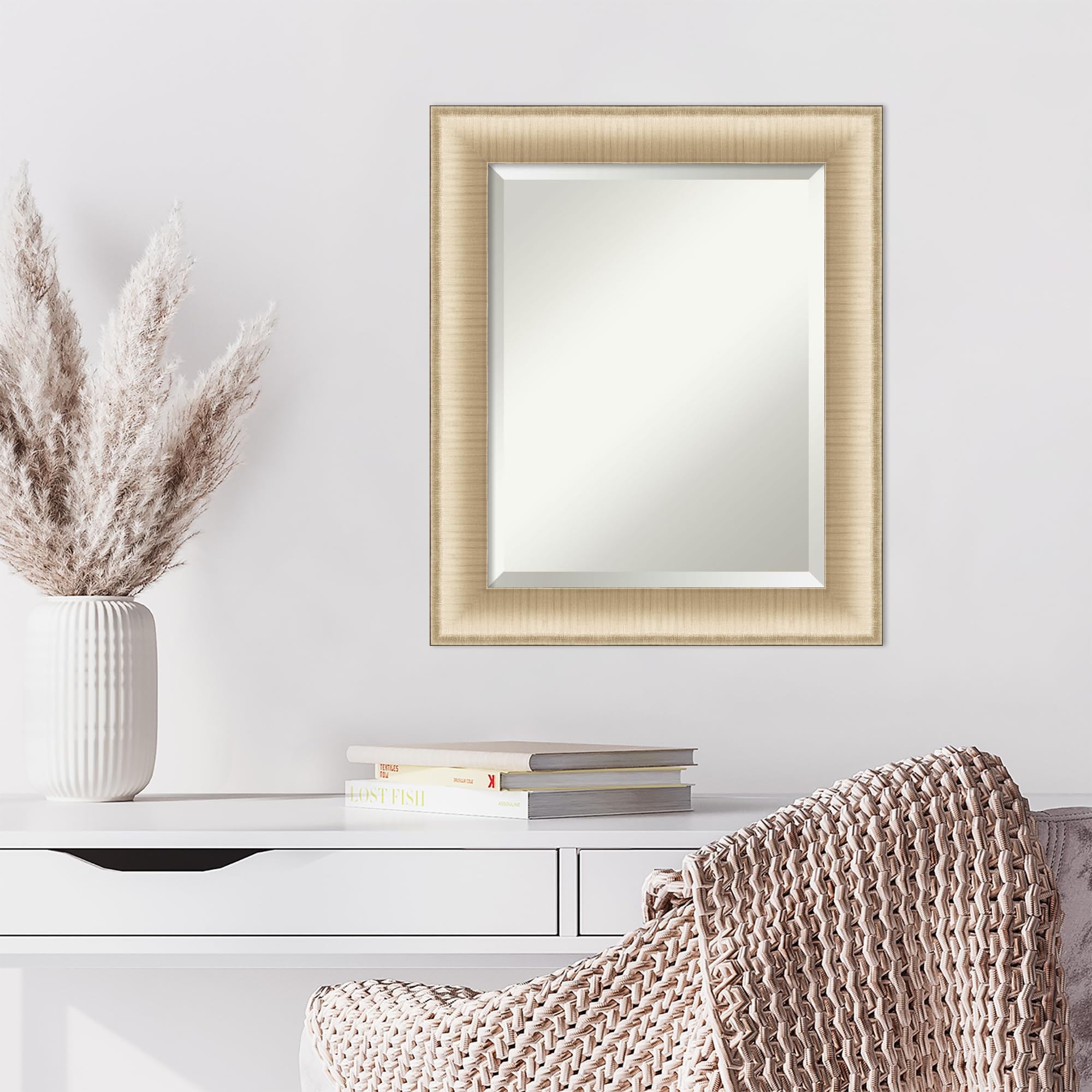 Amazon.co.jp: Amanti Art フレーム付きウォールミラー、24.8 x 20.8