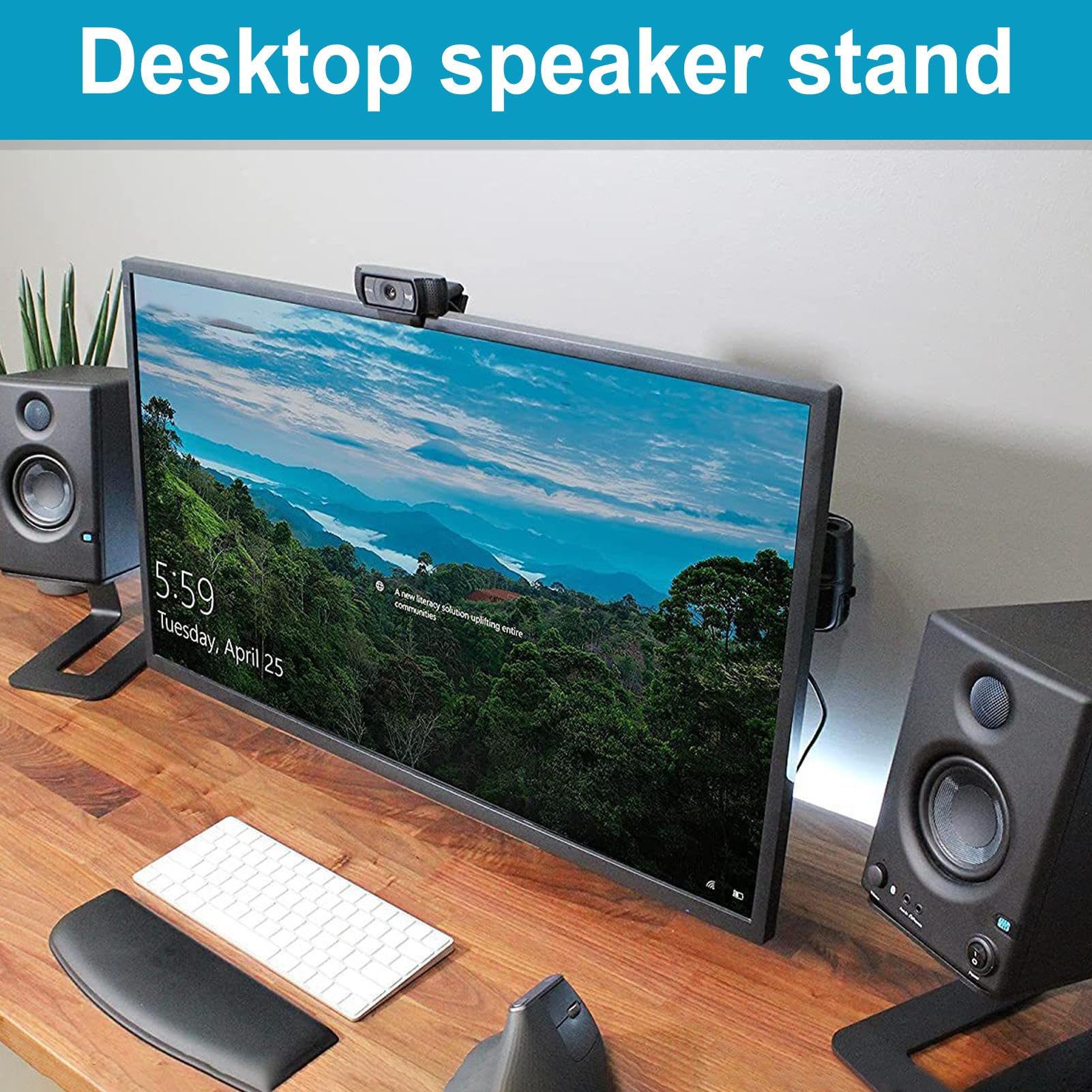 Stands Monitor Heavy-Duty, Studio Monitor Riser, Vibration-Proof Speaker Stands, Bookshelf Speakers, Studio Monitor Stand, Computer Gaming Desk Speaker Stand for Studio, 22x16x14cm/8.66x6.3x5.51 inch