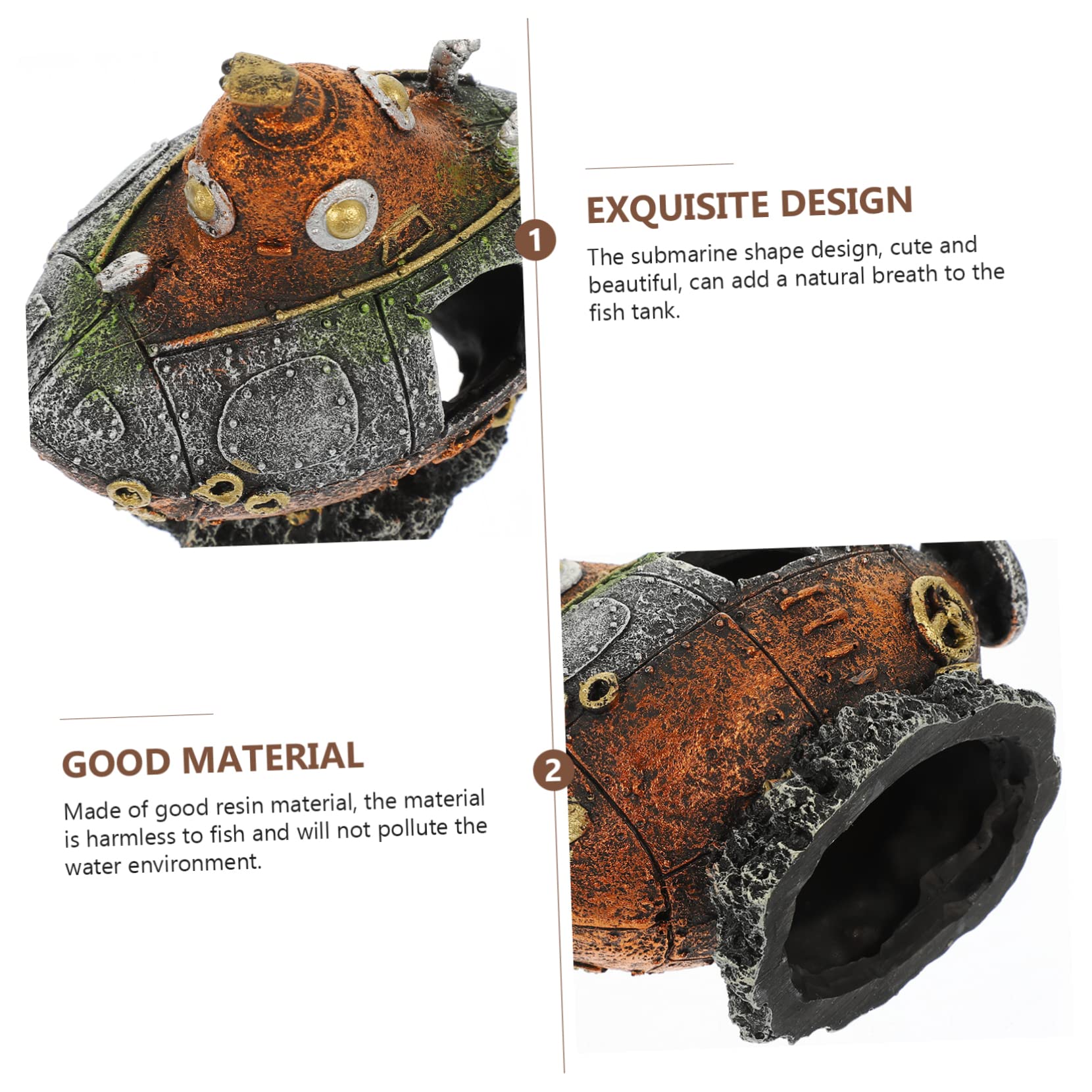 Yardwe 5 Piezas Escondite De Pecera Esponja Ornamento Calentador De Acuario Cueva De Escondite De Peces Medusa Vacío Decoración para Peces Marina Equipo Océano Juguetes Resina