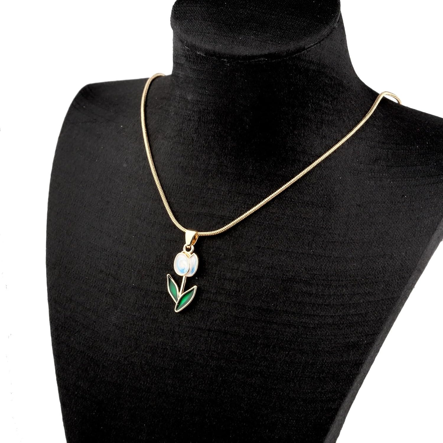 BNQL Tulip Flower Necklace - Unisex Adults Botanical Love Necklace with Tulip Pendant - Image 5