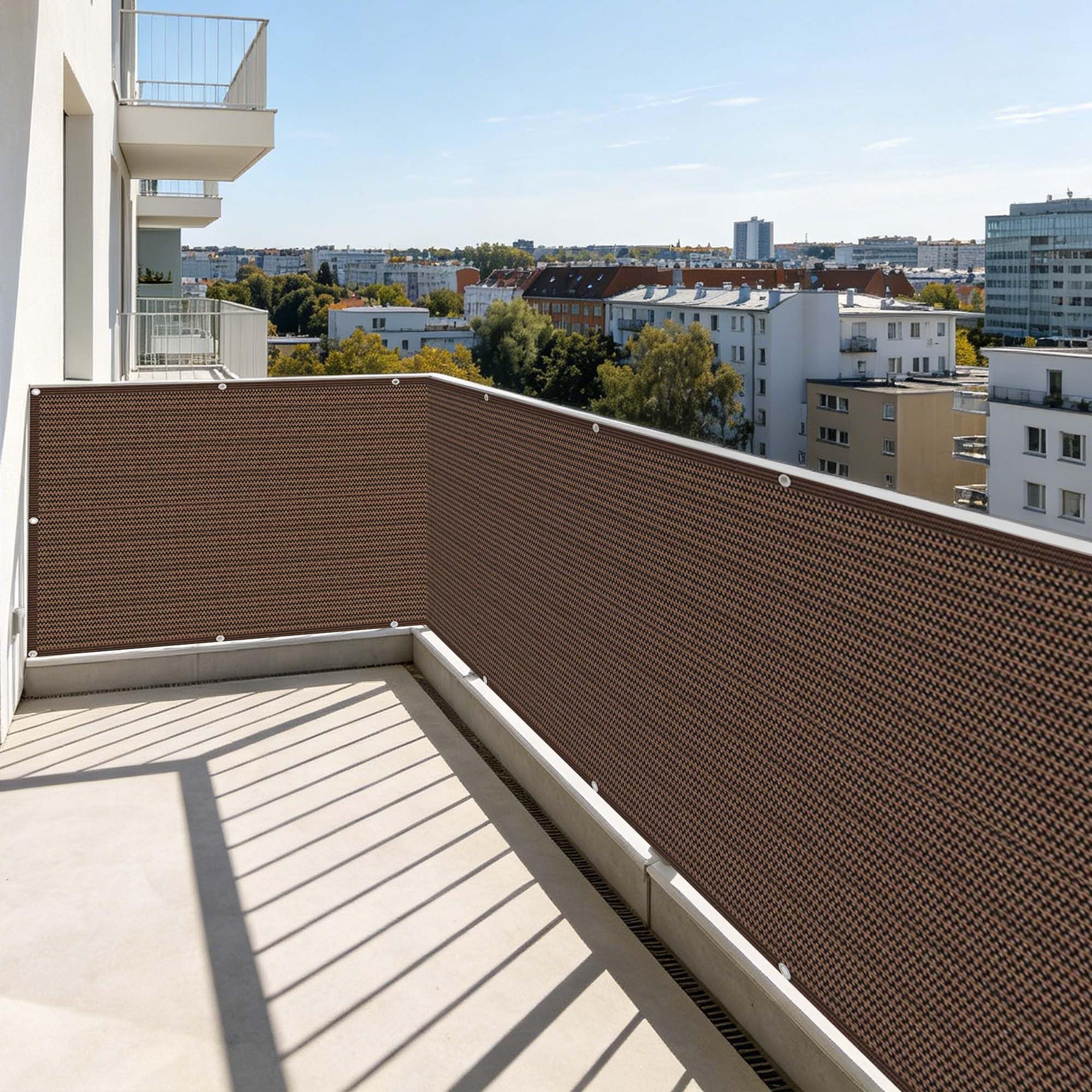 Voile d'ombrage 2.6x3.3 m marron perméable pour jardin et pergola
