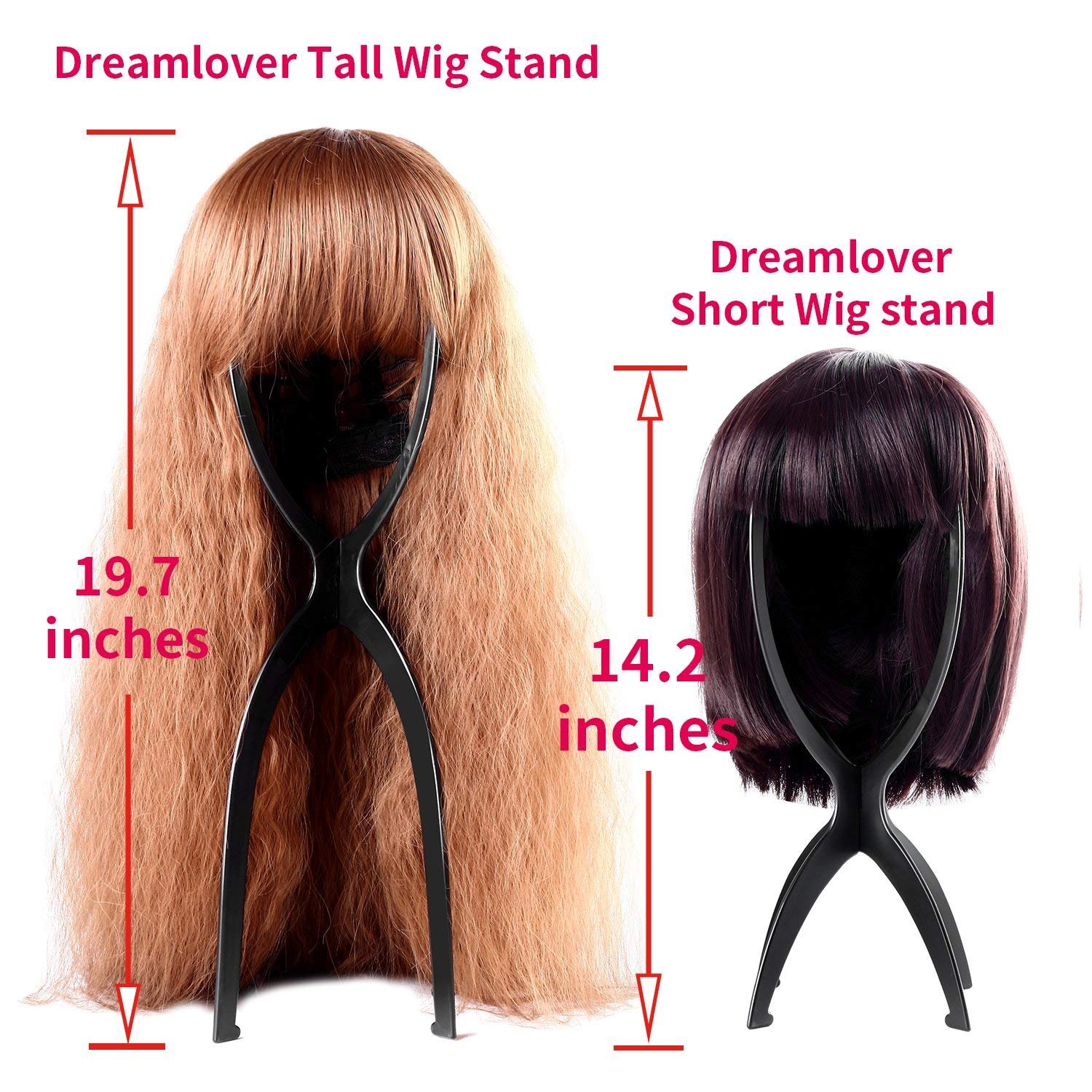 Dreamlover Wig Stand, Wig Head Stand, 6 Pack