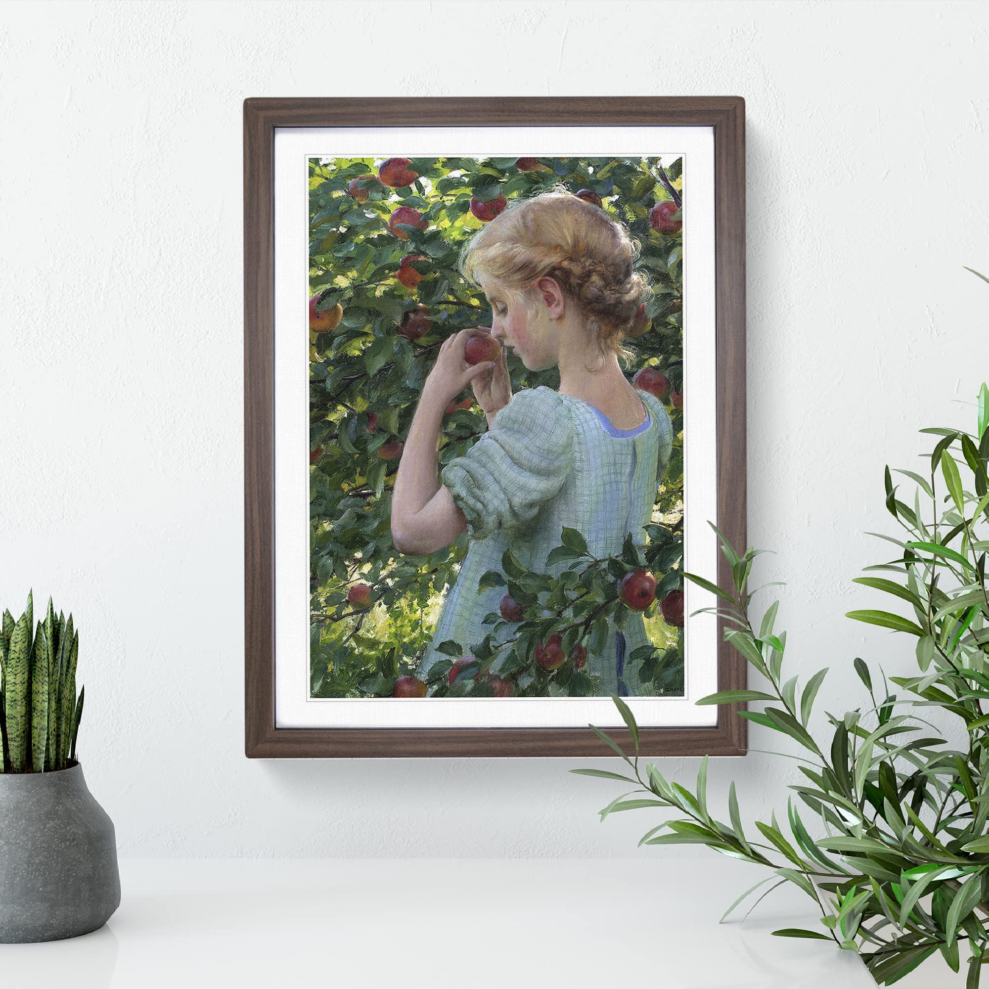 Scent Of The Apple By Charles Curran Classic Painting Framed Wall Art Print - Image 2