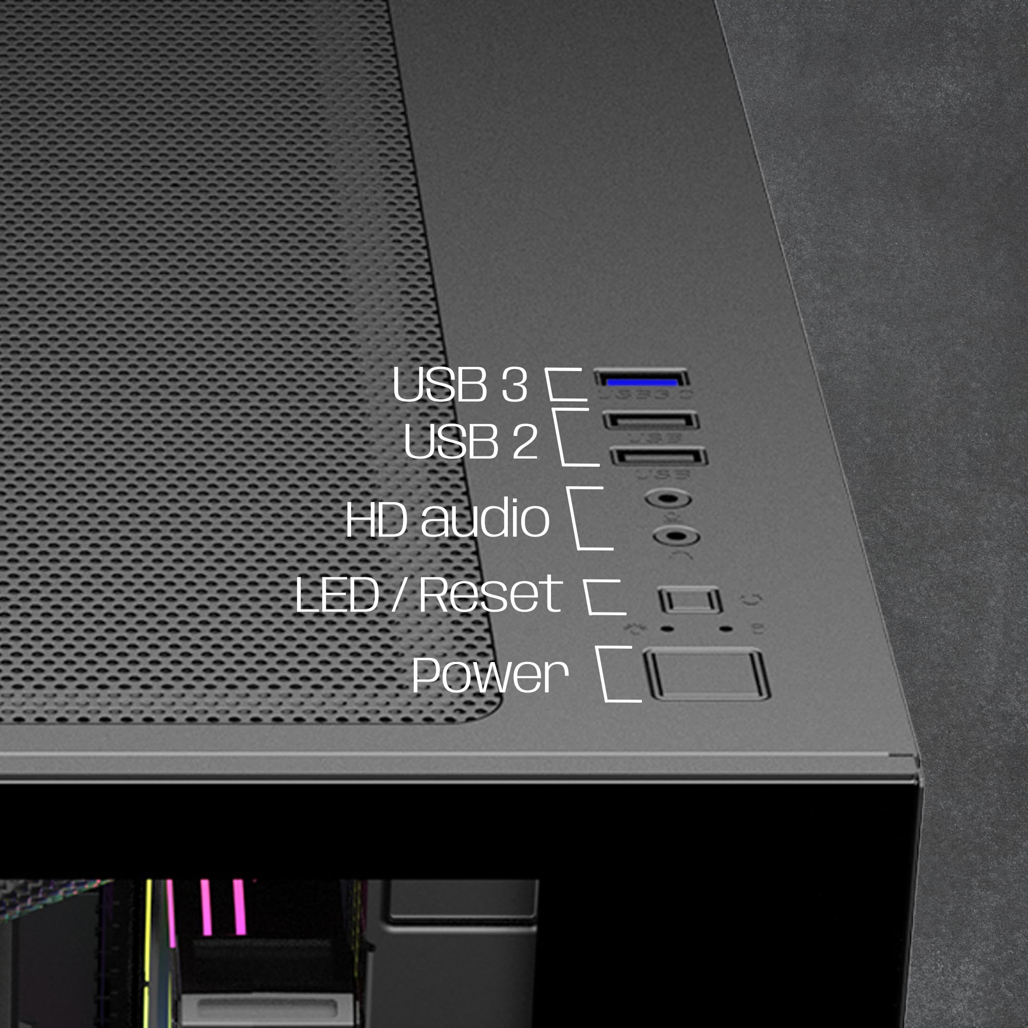 EMPIRE GAMING - Boitier PC Gamer CL-242 - PWM ARGB Grand Tour ATX, Micro-ATX et ITX - 7 Ventilateurs 120mm 3 pins 5 Volts LED RGB Adressable - MB Sync - Mid Tower Noir