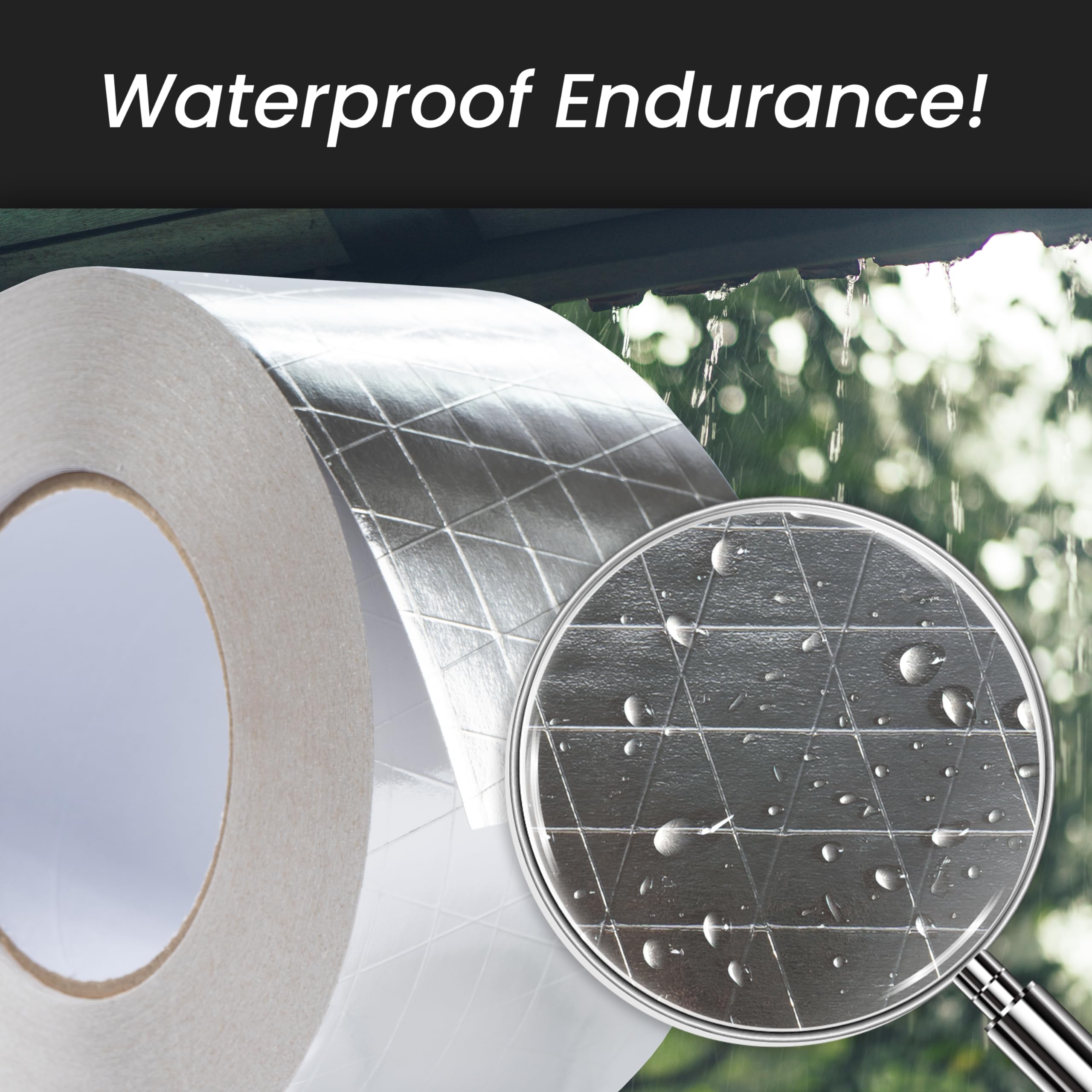 Repa Market 75 mm x 50 m di nastro in alluminio con rete – forte colla isolante in metallo, resistente all'acqua, resistente alle temperature per HVAC, aperture di ventilazione, canali, perdite di
