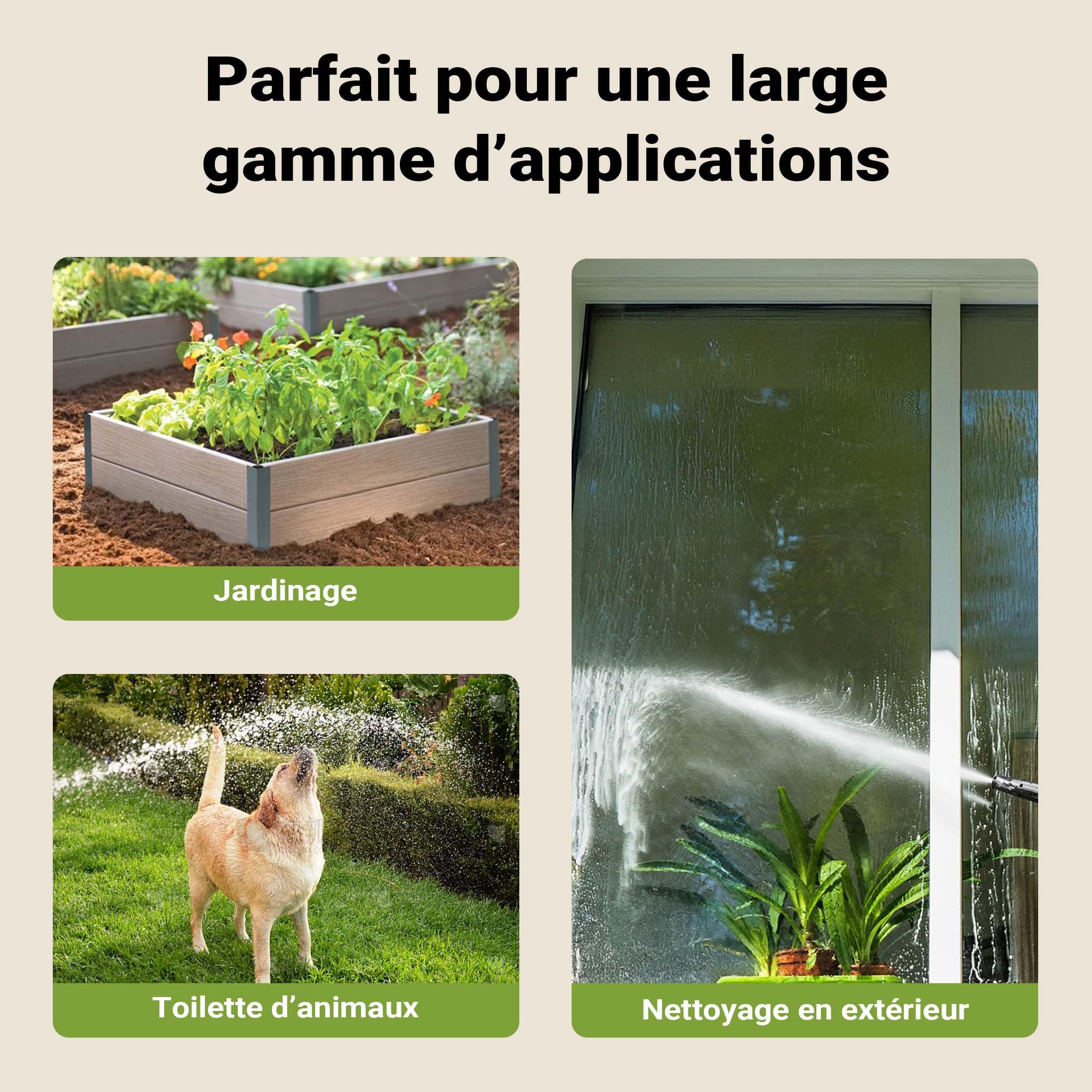 XPOtool Schlauchbox mit Aufroll-Automatik 20m Wasserschlauch zur Wandmontage für Gartenbewässerung