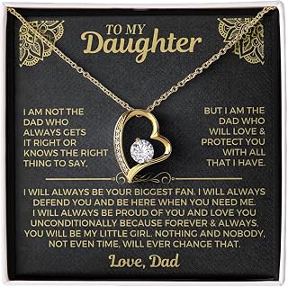 I am the Dad who will love and protect you with all that I have Necklace for Daughter from Dad – Meaningful Gift for Birthday, Graduation, or Special Occasions