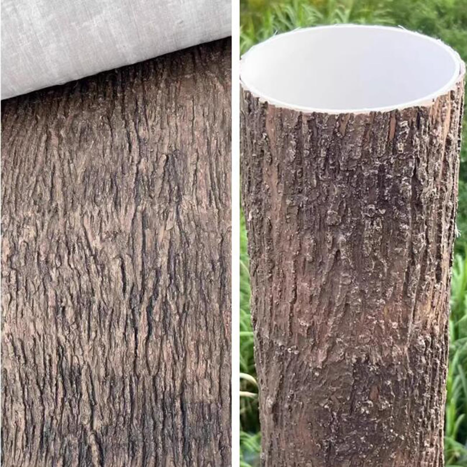 Carta da parati artificiale con corteccia di fiori e piante da giardino, confezione da 1 pezzo, per la realizzazione di modelli per recinzioni da giardino, marrone, 100 cm x 30 cm, perfetta per
