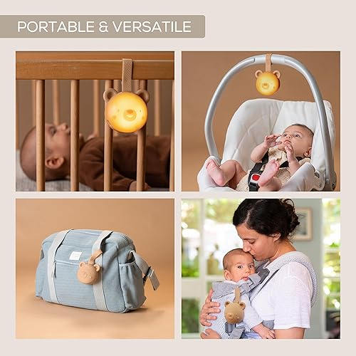 Miniatura 6 de Taf Toys Máquina de sonido portátil para el sueño del bebé, luz suave y sensor de llanto, melodías de 30 minutos, ideal para cunas, cochecitos,