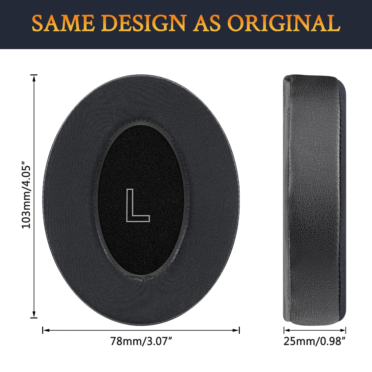 SOULWIT Cooling Gel Replacement Ear Pads for Bose A30 Aviation Headset, Earpads Cushions with High-Density Noise Isolation Foam - Black - Image 4
