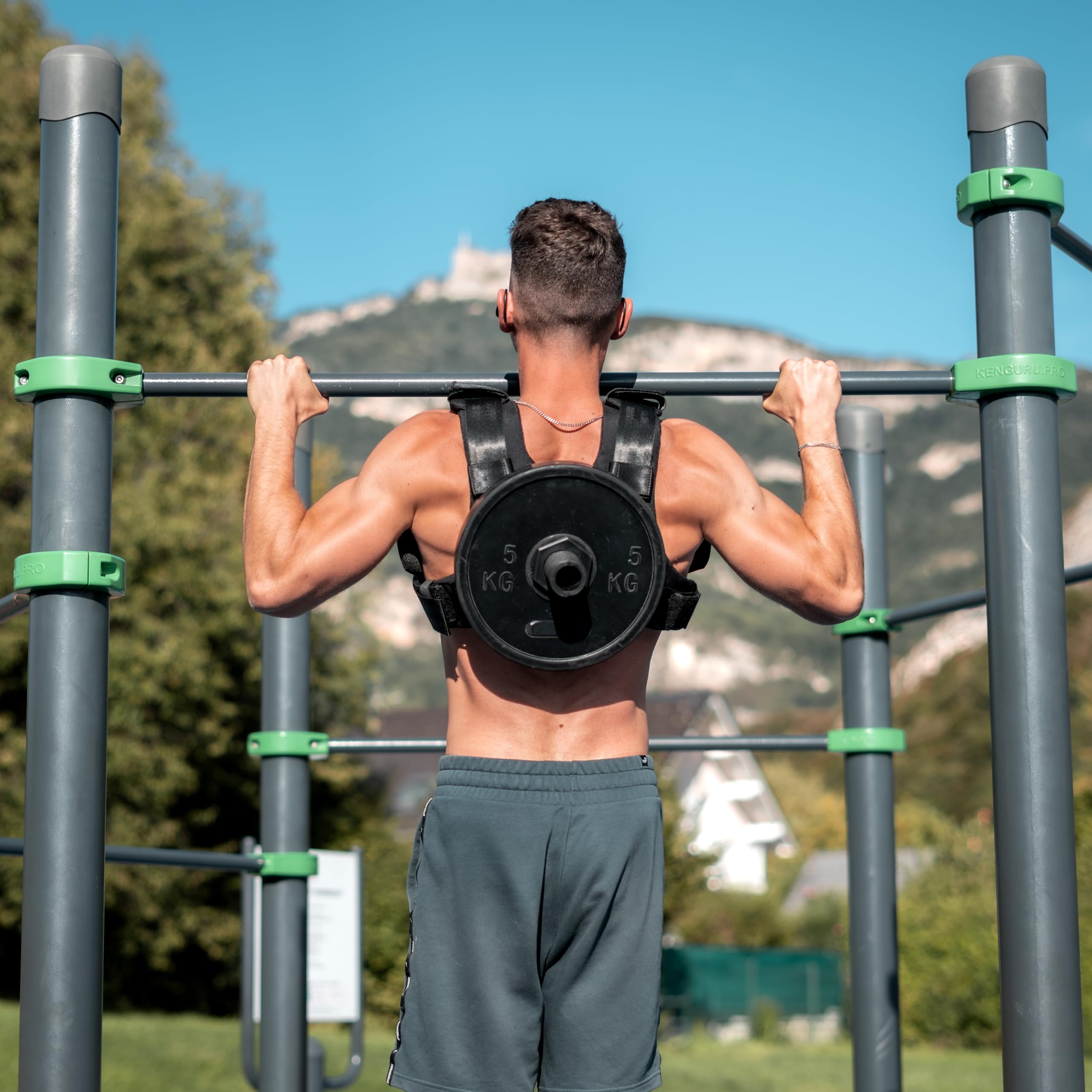 DJAK - Chaleco de pesas para Calisthenics, CrossFit y Running – Adecuado para Discos de Peso Olímpicos, capacidad de carga ajustable de hasta 80 kg – Chaleco de entrenamiento de fuerza