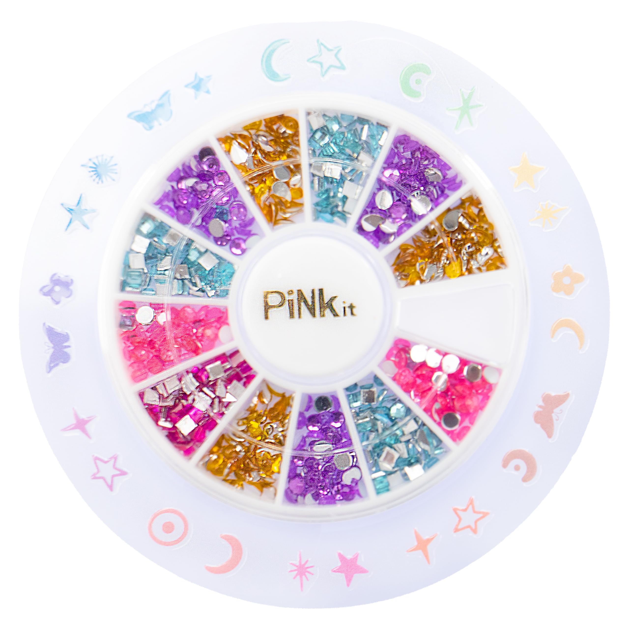 Nice Group Pink It Rainbow Nails, 1 zestaw do ozdabiania paznokci dla dzieci