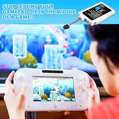Miniatura 7 de Batería de repuesto recargable para Wii U Gamepad batería de 3600 mAh para mando a distancia Nintendo Wii U Gamepad