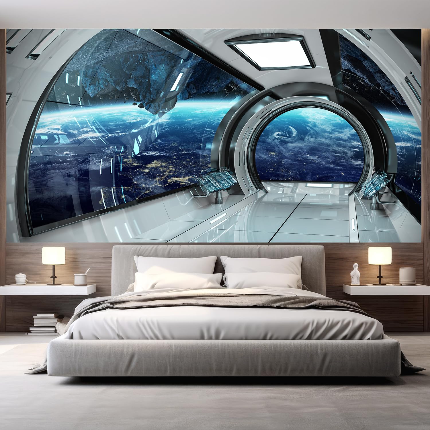 Amazon.co.jp: FLFK 3D宇宙壁画 剥がして貼る 78.7インチx59インチ