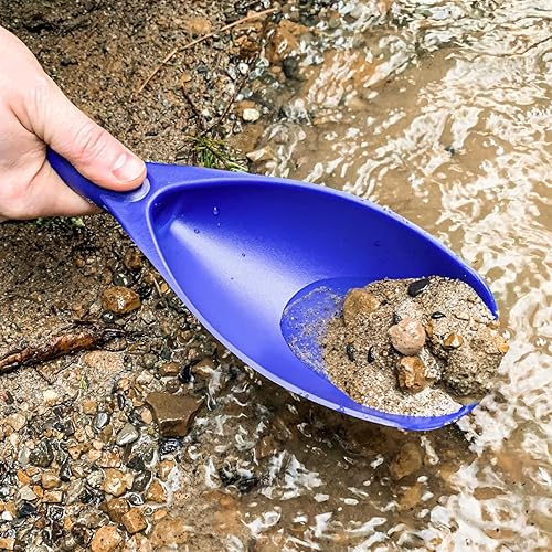 Miniatura 7 de ASR Outdoor Paleta plástica grande de la cuchara de la arena de la prospección de 12,5 pulgadas para el detector de metales Panning del oro, azul