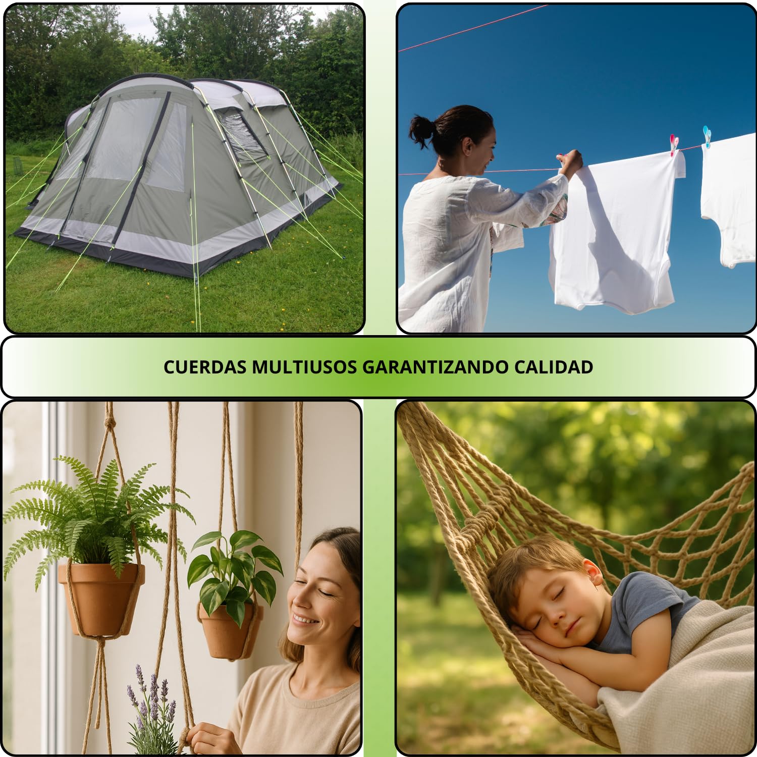 CORDAMARKET Cuerda Cáñamo Natural, Cuerda de Lino Decorativa Gruesa, Fuerte y Rústica para Escenografía Toldos Jardinería o Mudanza, Marrón, 20 mm × 15 m