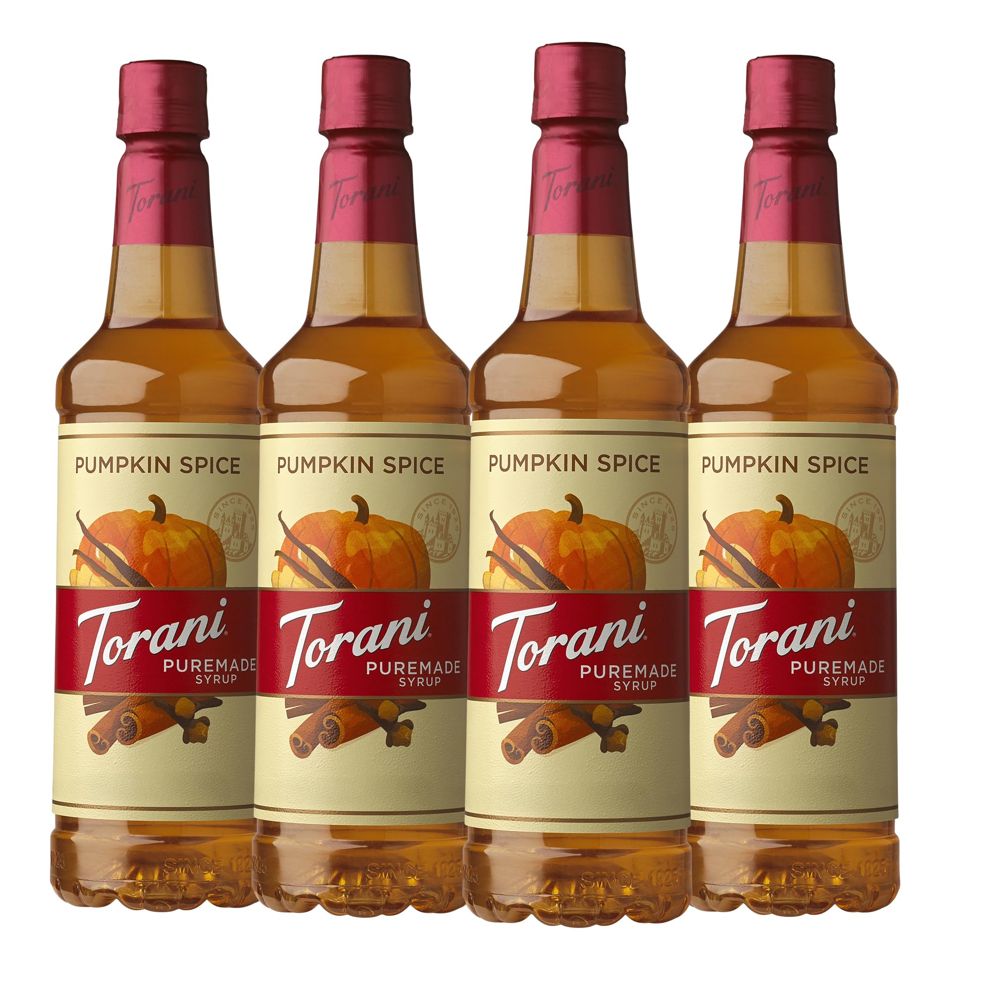 Torani Puremade Zestaw 4 pikantnych syropów dyniowych, 720 ml