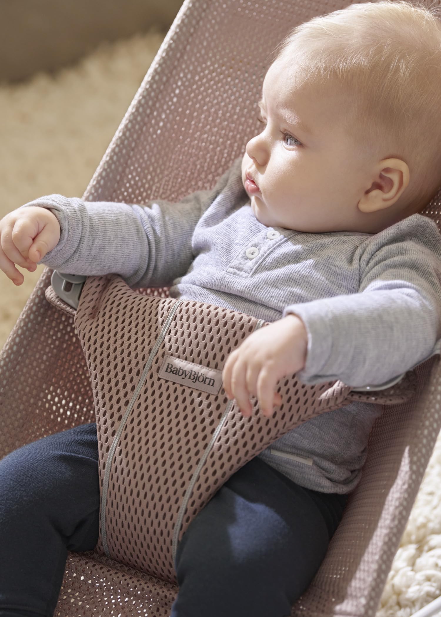 BabyBjörn Babywippe Bliss, Netzstoff, Altrosa