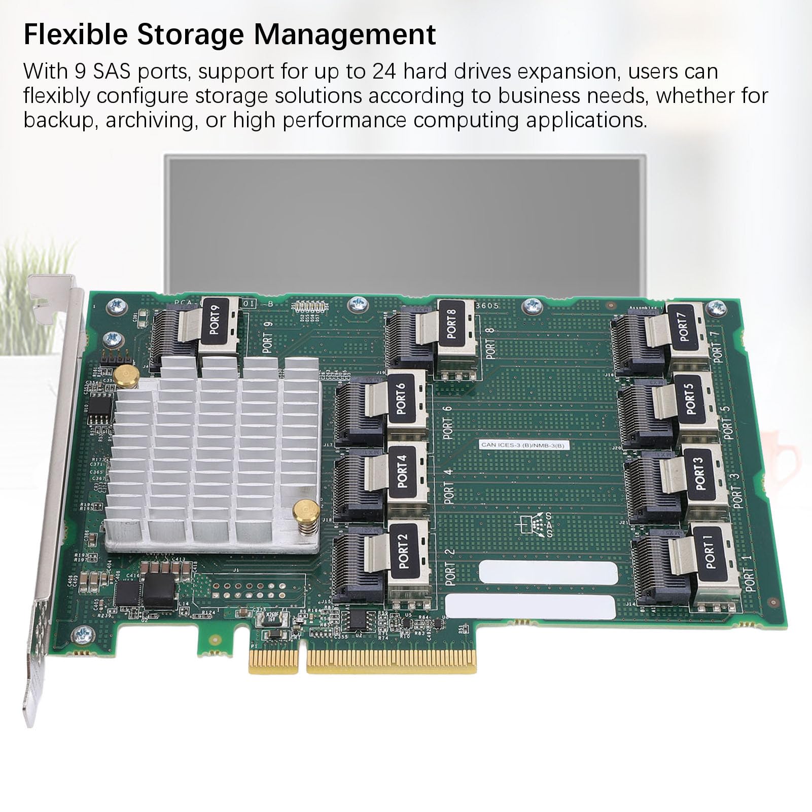 Espansore PCIe, scheda controller SAS a 9 porte, per server DL380/388 G9/G10, con espansione a 24 dischi rigidi, scheda espansiva PCIe x8, supporta più sistemi operativi