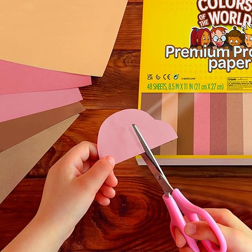 Miniatura 5 de Crayola Papel de construcción en colores del mundo, 8.5 x 11 pulgadas, 24 colores, suministros para manualidades, 48 hojas