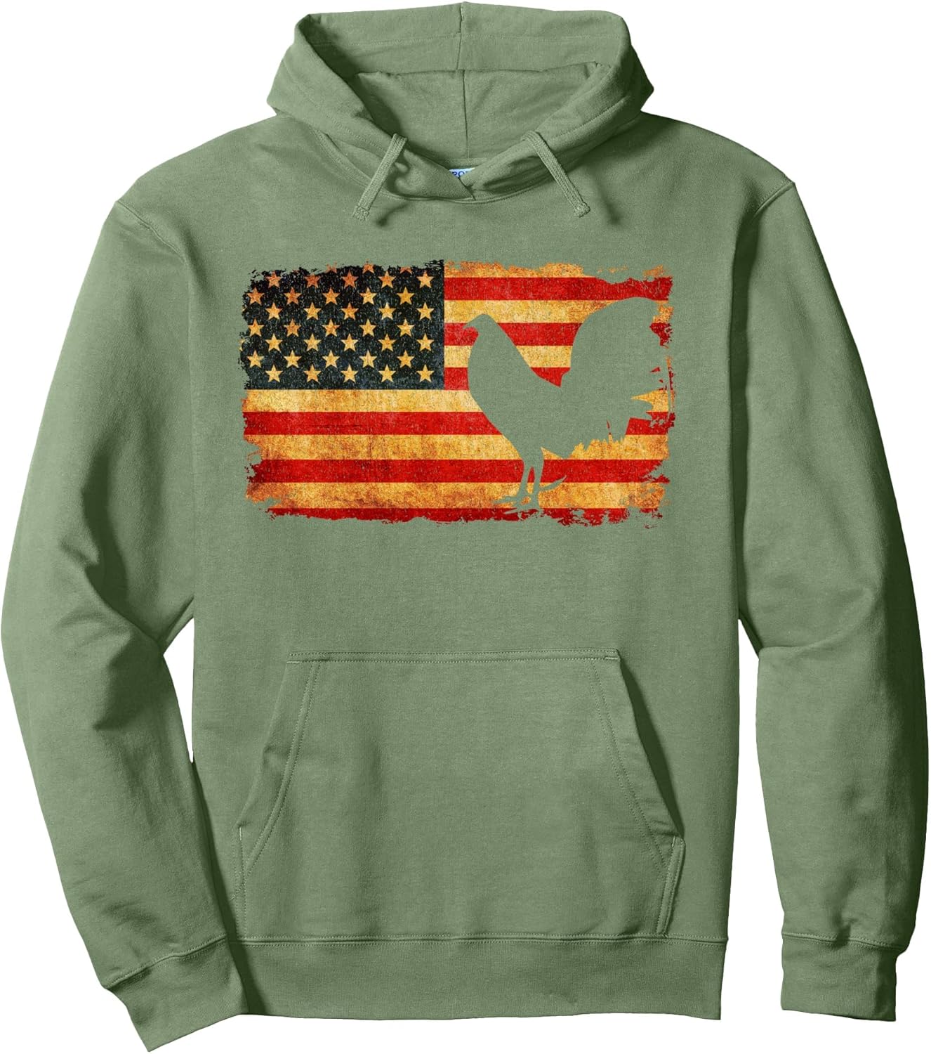 US Flag Cock Fight Enthusiast Tee - Cock Fight Pullover Hoodie