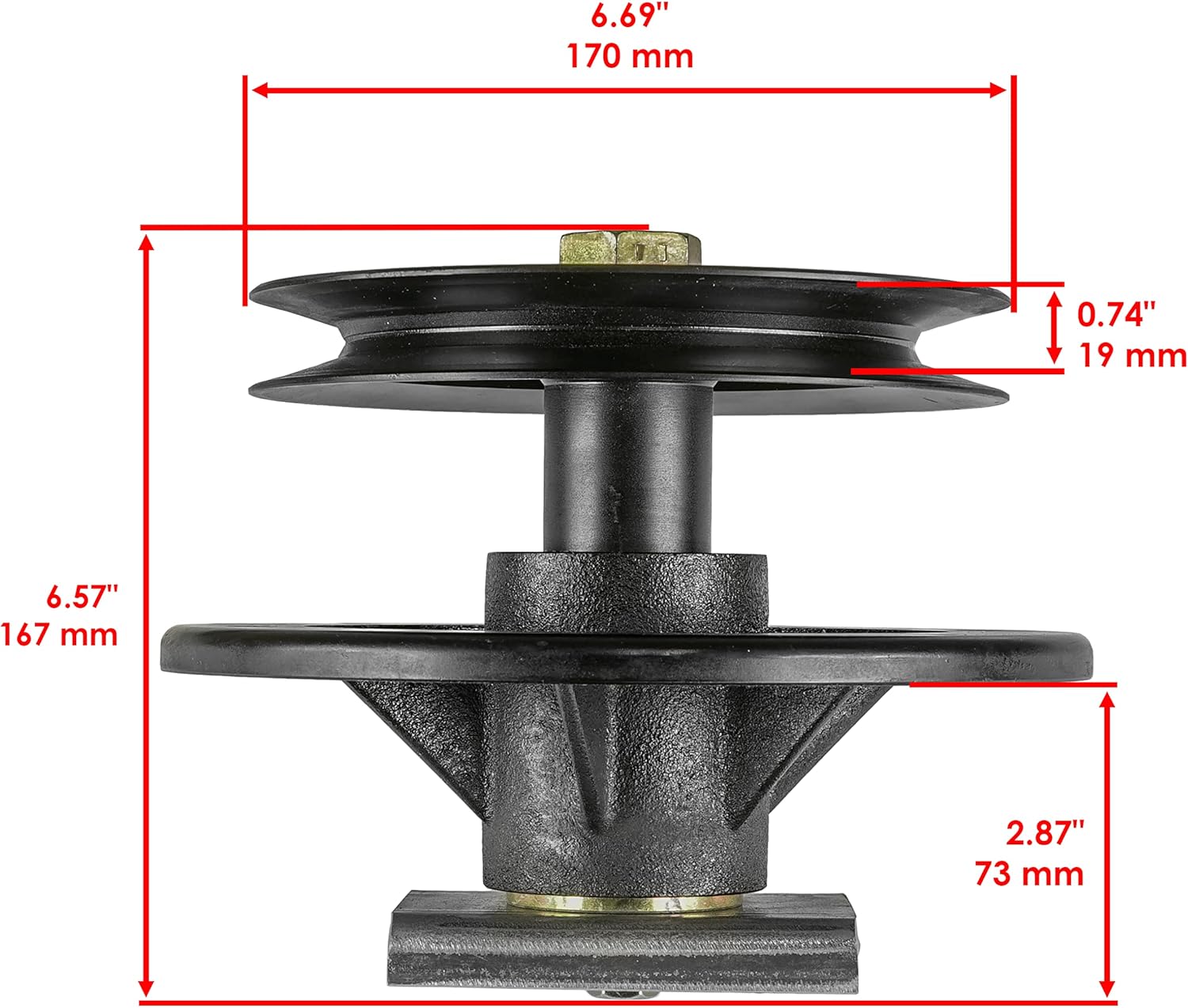 Caltric 52" Deck Spindle Assembly Compatible with Toro 1003976 74179 Z Master Zero Turn Lawn Mower