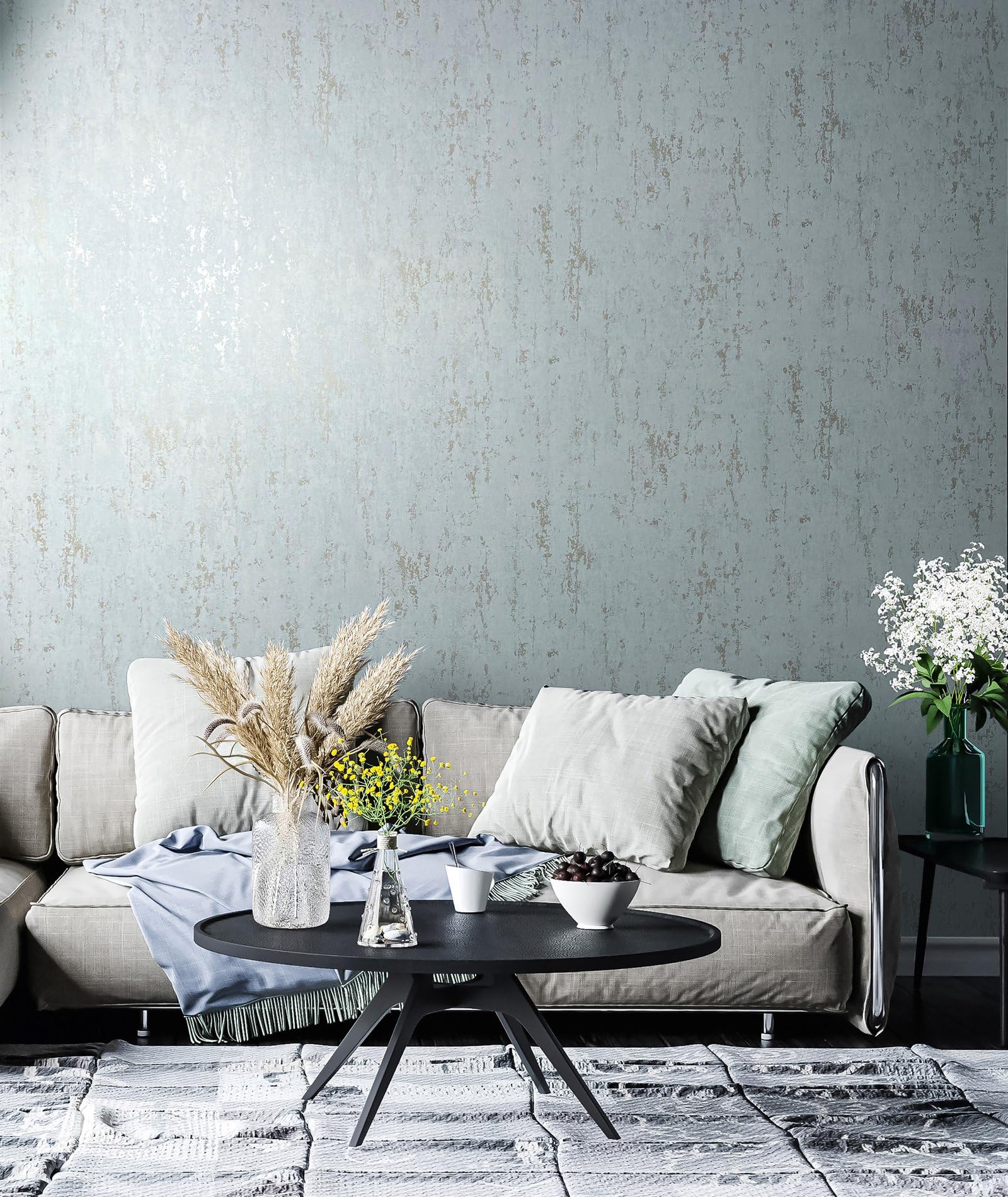Galerie 35162 City Romance Blue Industrial Wallpaper