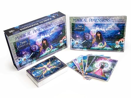 Magical Dimensions Oracle Cards and Activators Oracle Kit Box Set with 55 Cards and Guide Book
