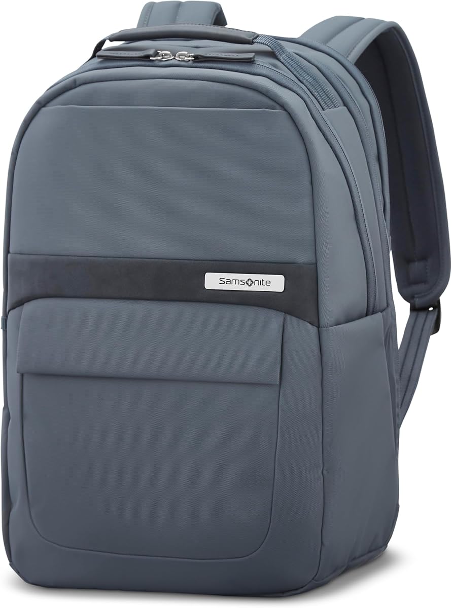 Elevation Plus Backpack - Recyclex® RPET Body Fabric With Quick-Access Stash Pocket - Expands 1.5inches - AirTag™ Holder - Laptop Pouch - Slate