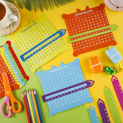 Miniatura 7 de Outus 12 tablas de multiplicación deslizables para educación con ventana de visualización para aula, suministros para profesores, estudiantes de
