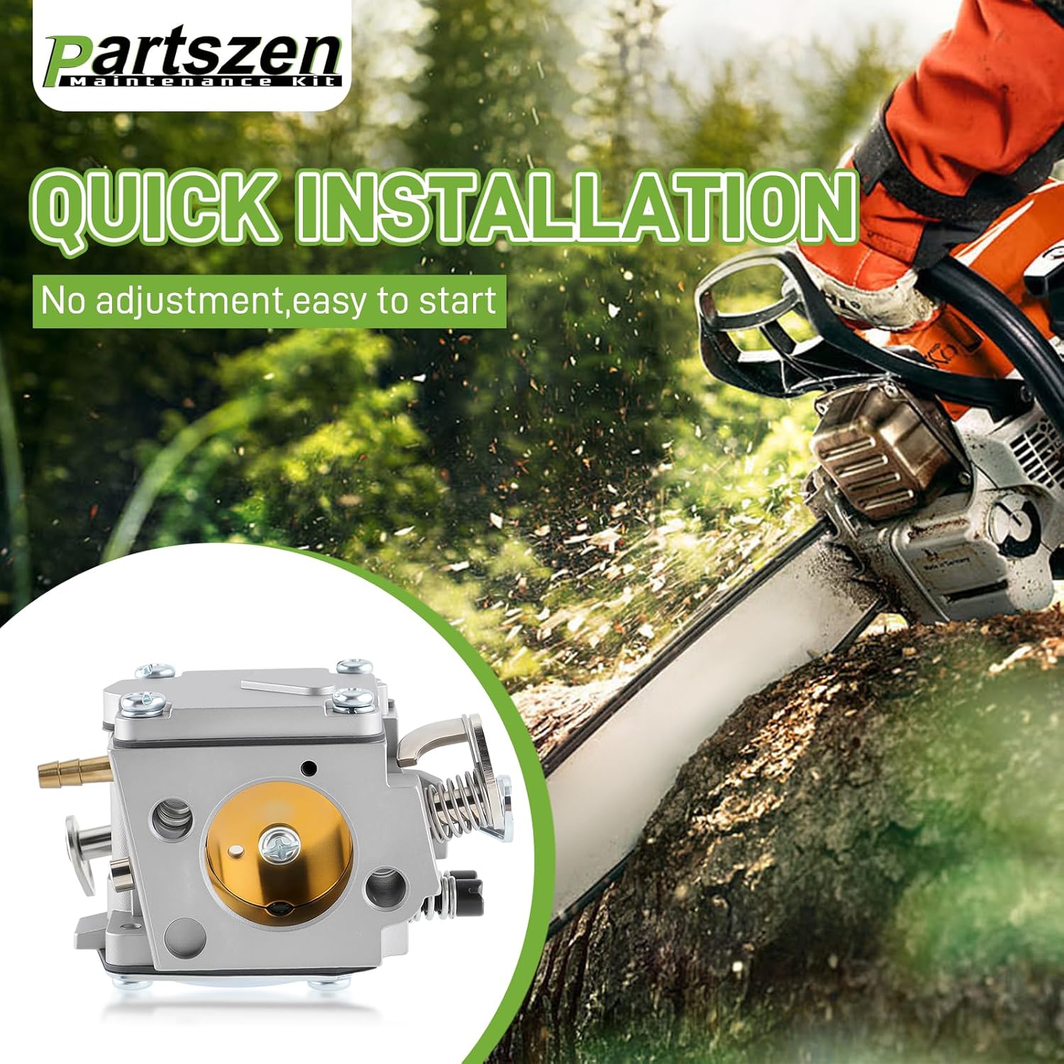 266 Carburetor Air Filter Tune-up For Husqvarna 268 272 272XP Chainsaws 503 28 03-16, 503 44 69-01, 503 44 68-01, 503 44 72-03