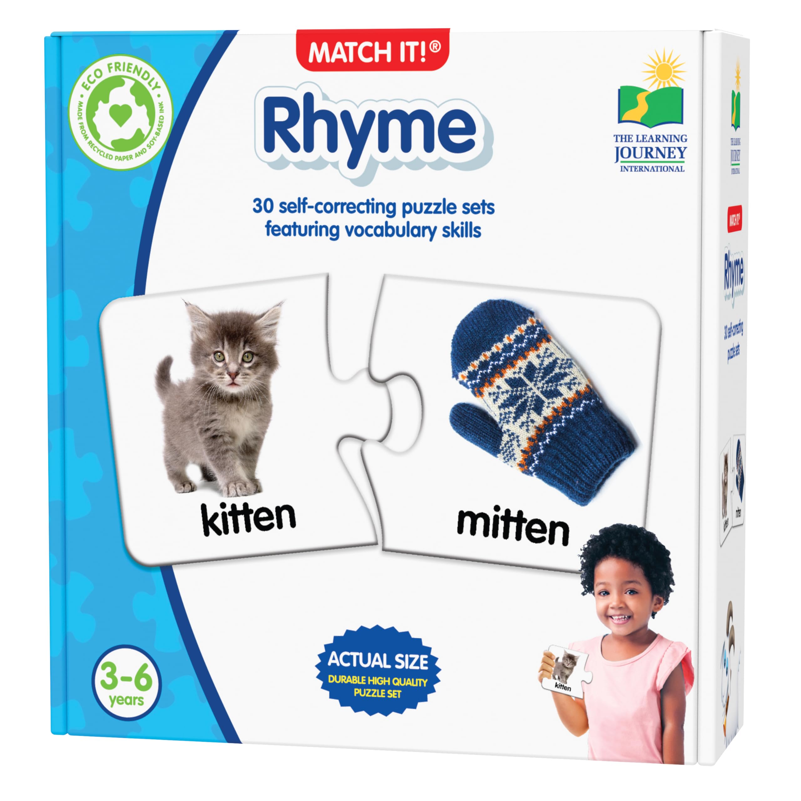 The Learning Journey: Match It! - Rhyme - 30 Self-Correcting Rhyming Words with Matching Images for Emerging Readers