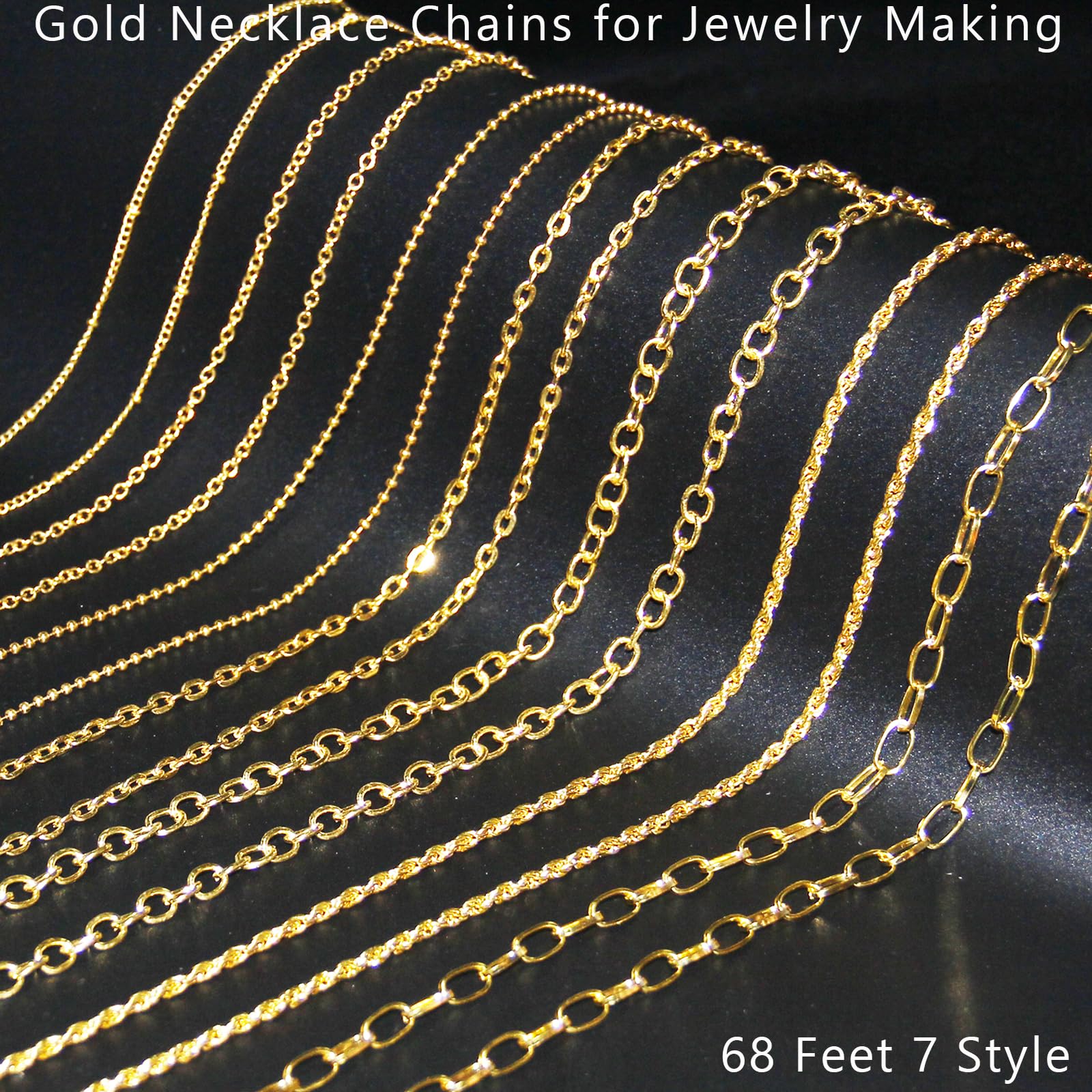 Amazon.com: ZYEHXED Gold Necklace Chains for Jewelry Making, 68