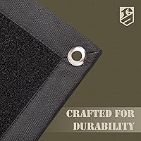 Vista 4 de Juego de tablas de parcheo con 3 parches tácticos, parche de bandera estadounidense, calavera roja, calavera tenue, pared versátil para moral