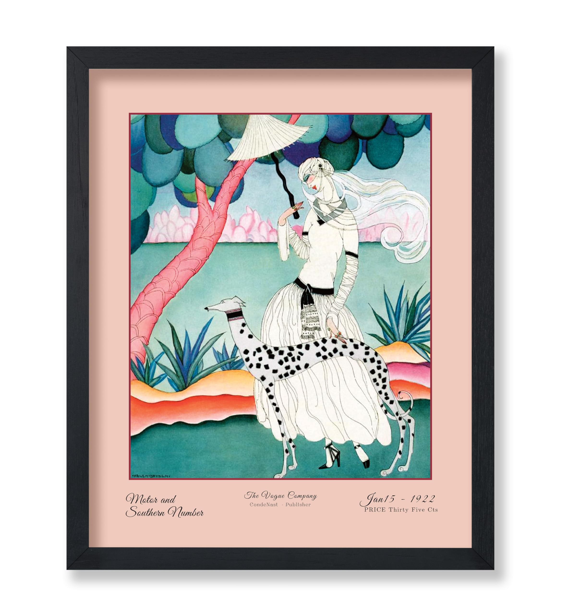 Poster Master Magazine Cover Poster - Motor and Southern Number Print - Dalmatian Art - Fashion Art - Gift for Men, Women & Fashionista - Decor for