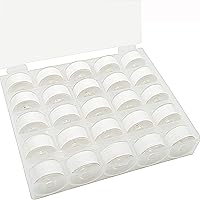 Vista 8 de New brothread 25pcs 15White+10Black 60S/2 (90WT) hilo de bobina preenrollado tamaño A SA156 para bordado y máquinas de coser DIY bordado e hilo