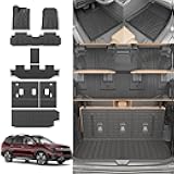 Thinzyou Floor Mats Compatible with 2019-2024 2025 Subaru Ascent Cargo Mat Liner TPE Back Seat Cover Protector 2023 Ascent Accessories (Fit 7&8 Seats, Trunk Mat+3rd Row Backrest Mats+Floor Mats)
