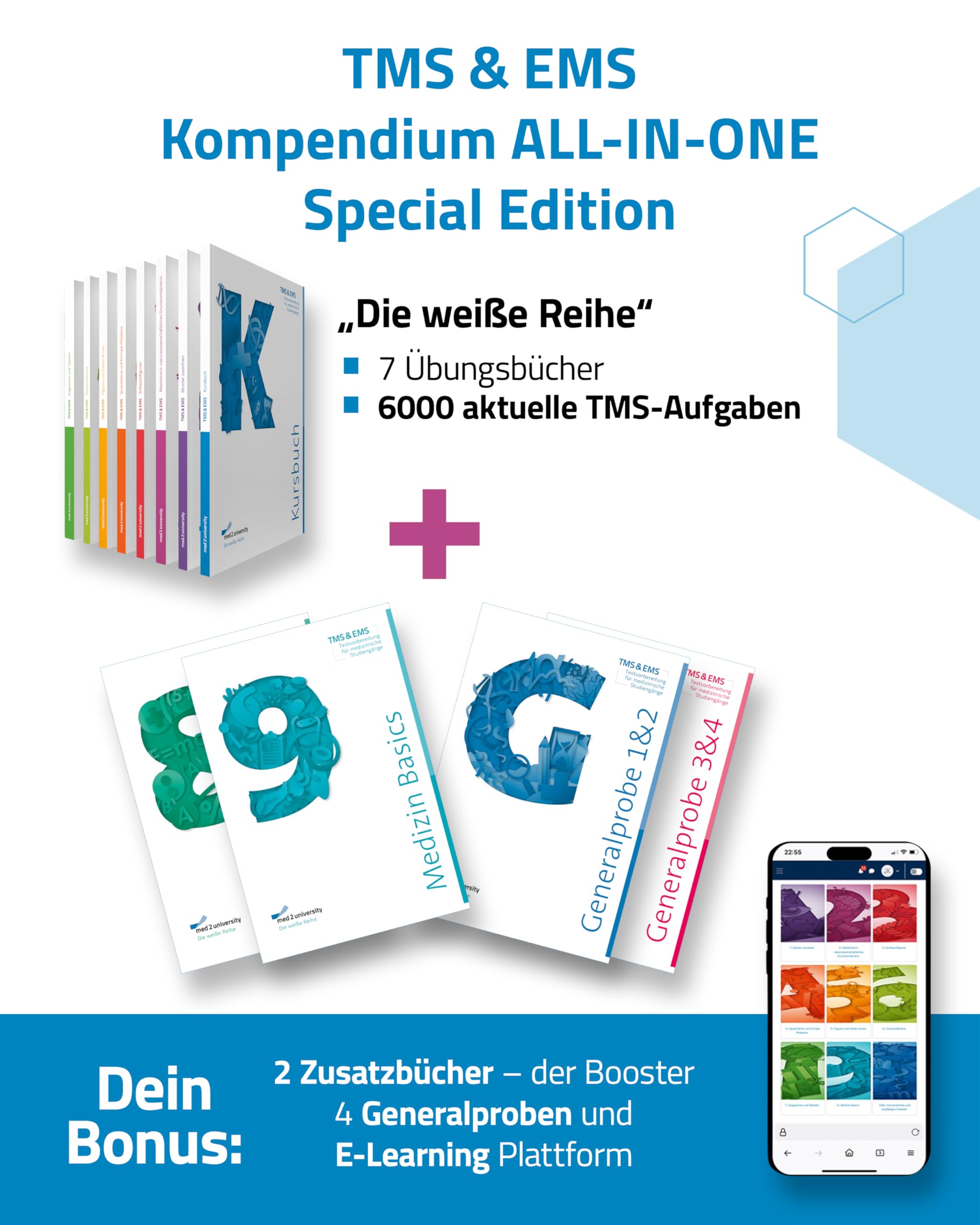 med2university TMS Vorbereitung 2026 Kompendium ALL-IN-ONE Special Edition - 12 TMS Bücher & 6000 Übungsaufgaben inkl. E-Learning zur Vorbereitung auf den Test für medizinische Studiengänge