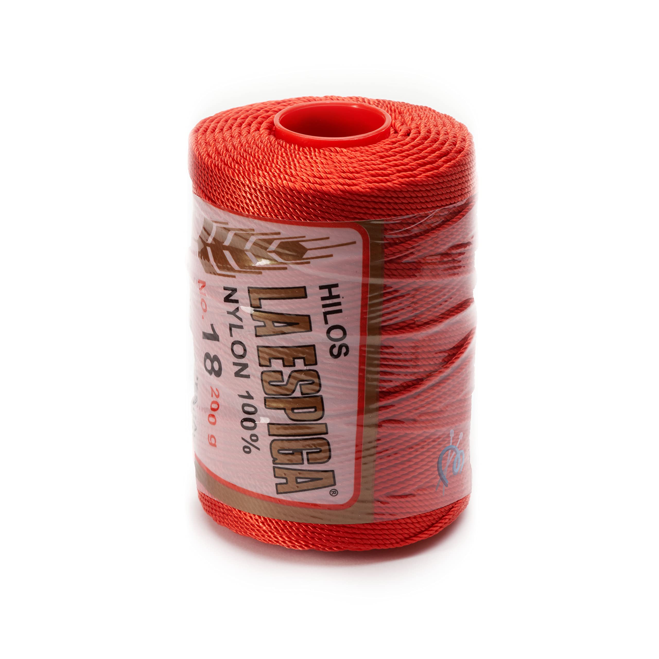 Espiga No.18-100% Nylon Omega String Cord for Knitting and Crochet - 05 Blood Orange