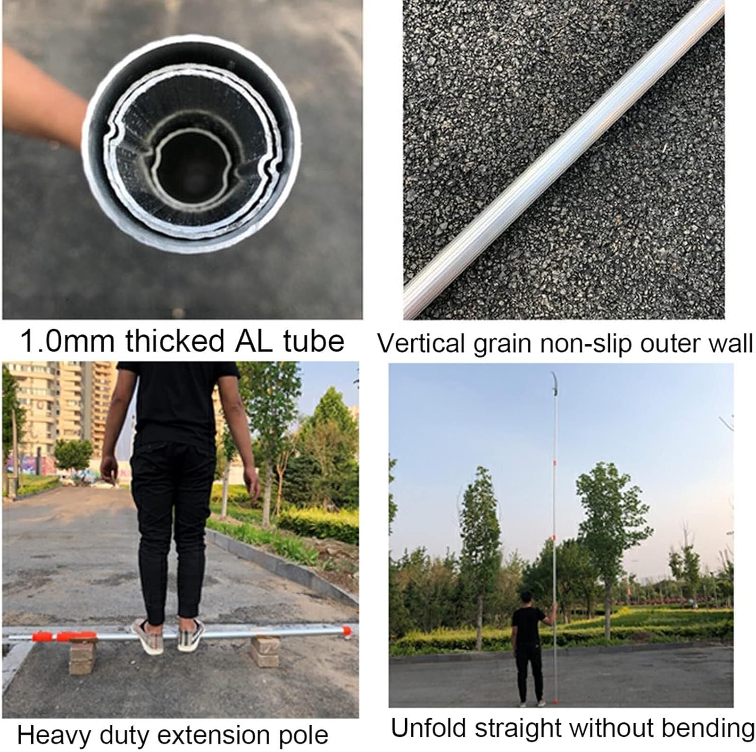 Telescopic Pruning Saw with Extendable Handle, Aluminum Garden Folding for Altitude Branch & Leaf Trimming, 7.2M/24FT, Reach Tree Tool