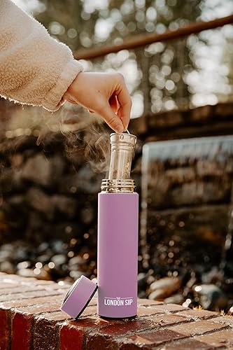 Miniatura 8 de Here & Now - Botella infusora de té  Botella de agua con infusor de té  Infusor de té de acero inoxidable  Botella de té de doble pared para té