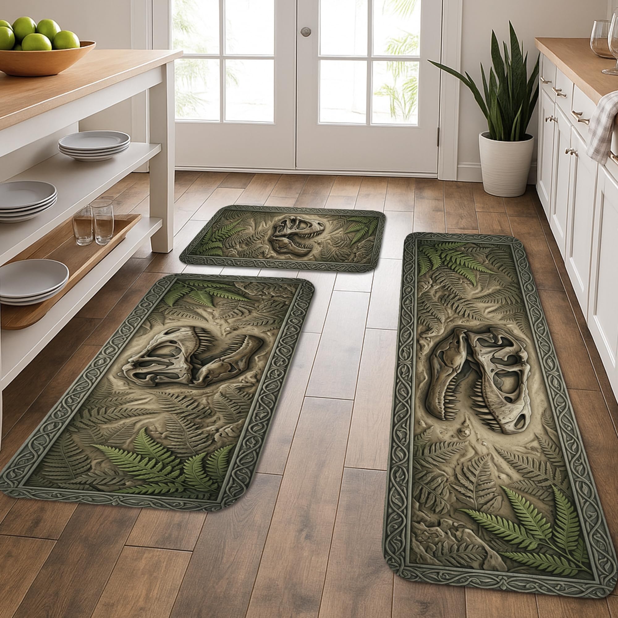 Tapetes de cocina vintage suaves para fregar con comodidad en zonas de lavadero y baño